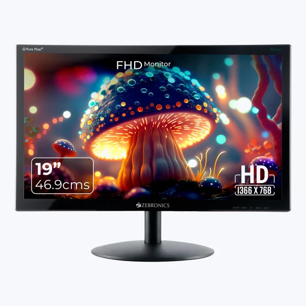 Zebronics Monitor Zeb V19HD LED